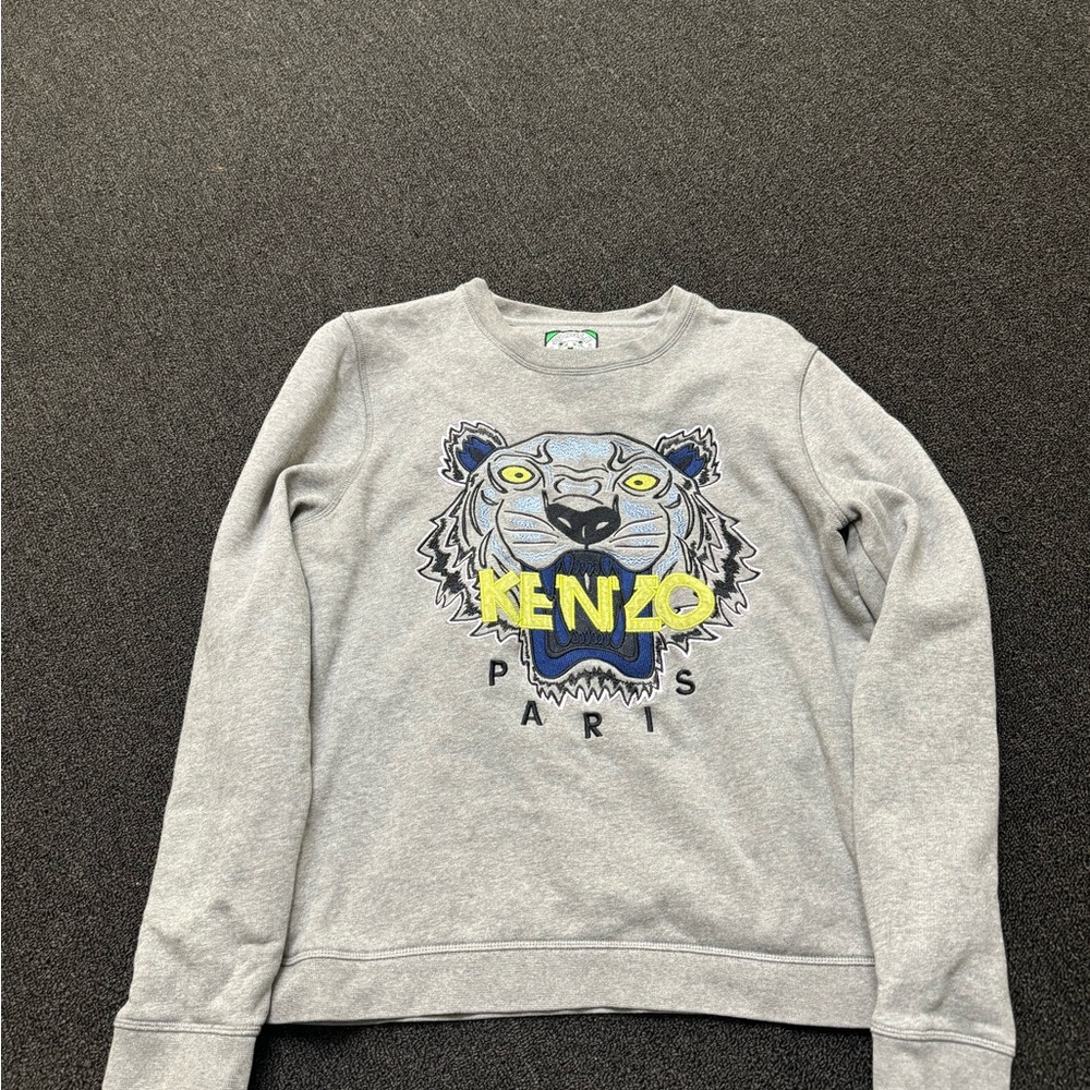 Kenzo Gray Sweatshirt with Tiger Design